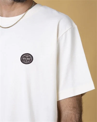 Elsk - Globe Brushed T-Shirt - Off White 
